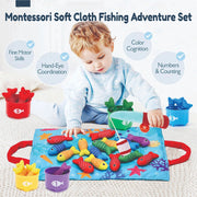 Open Ended Montessori Soft Cloth Fishing Adventure Set (22 Pcs)