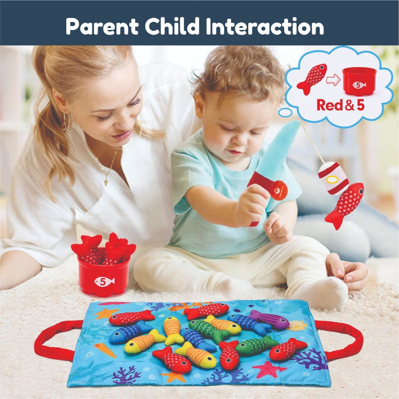 Open Ended Montessori Soft Cloth Fishing Adventure Set (22 Pcs)