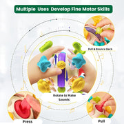 Open Ended Multi Activity Teether Ball -Montessori Multi Sensory Teething Rattle Toddler Toys