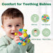 Open Ended Multi Activity Teether Ball -Montessori Multi Sensory Teething Rattle Toddler Toys-Infant Toys-Open Ended-Toycra
