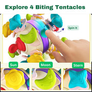 Open Ended Multi Activity Teether Ball -Montessori Multi Sensory Teething Rattle Toddler Toys