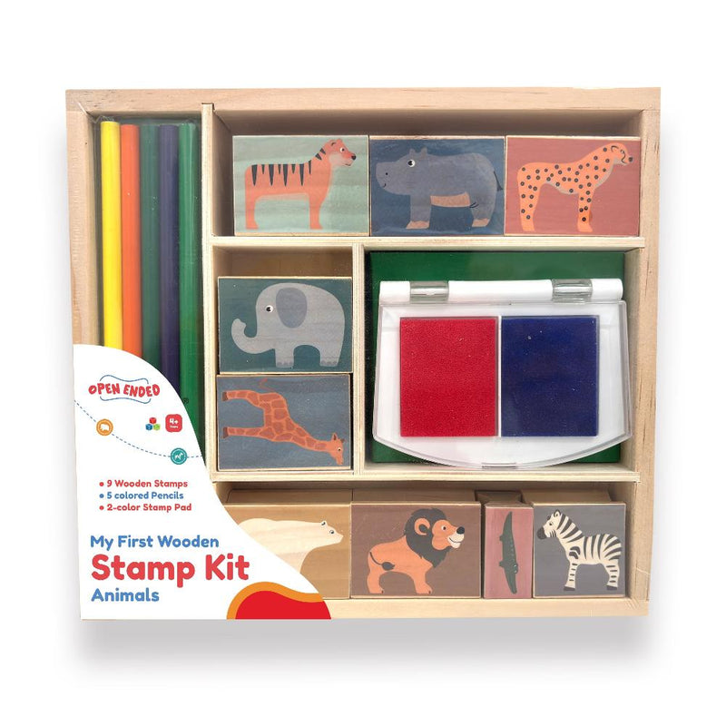Open Ended My First Wooden Stamp Kit - Animal