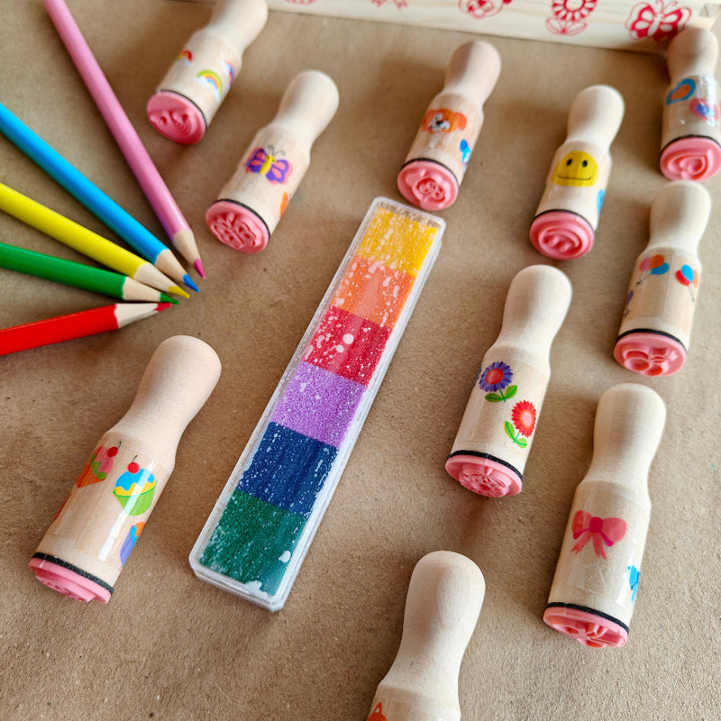 Open Ended My Wooden Chunky Joyful Stampers