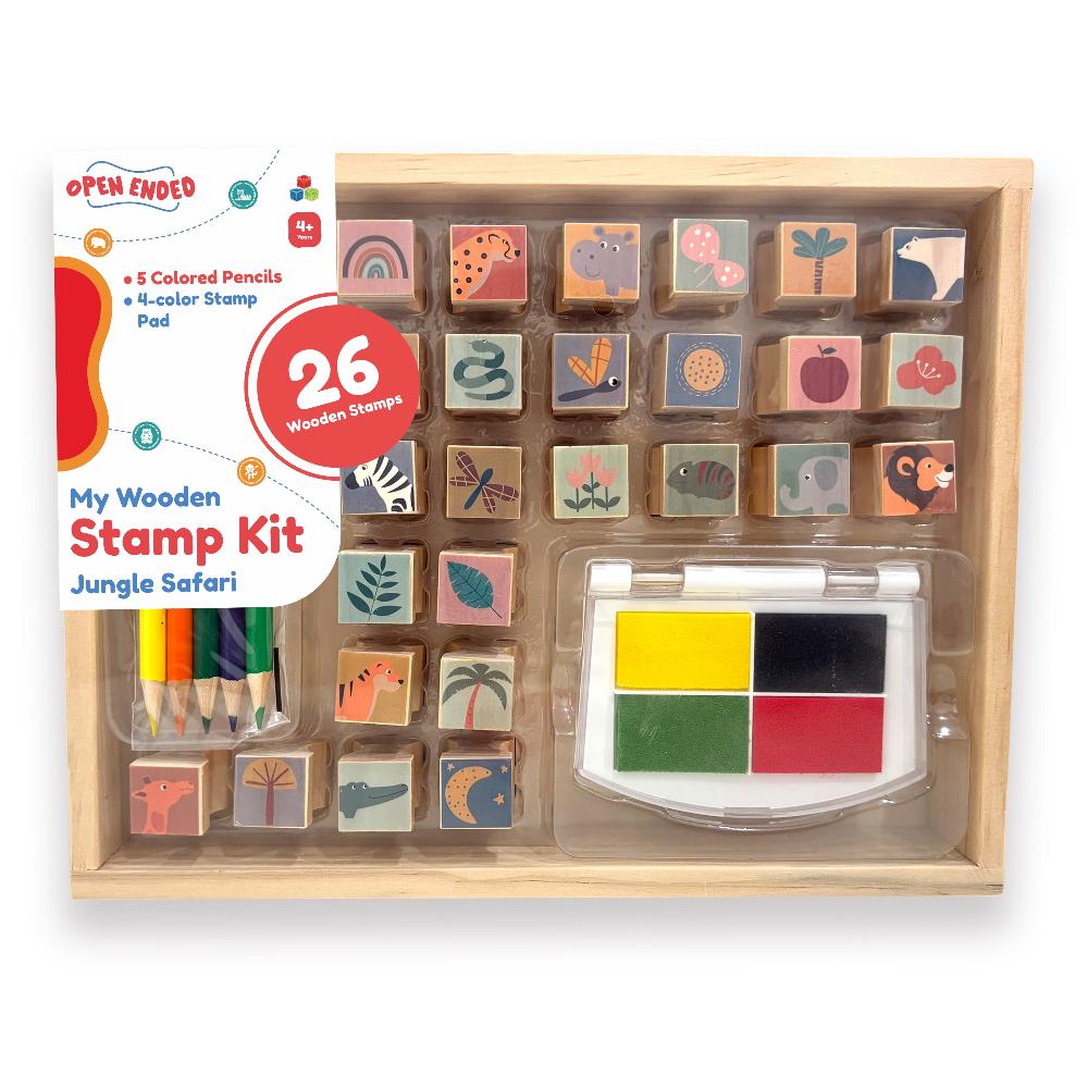 Open Ended My Wooden Stamp Kit - Jungle Safari