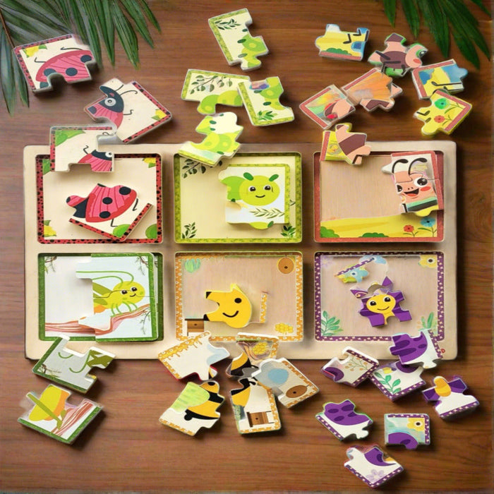 Open Ended Progressive 6 IN 1 Bug Puzzle — Toycra