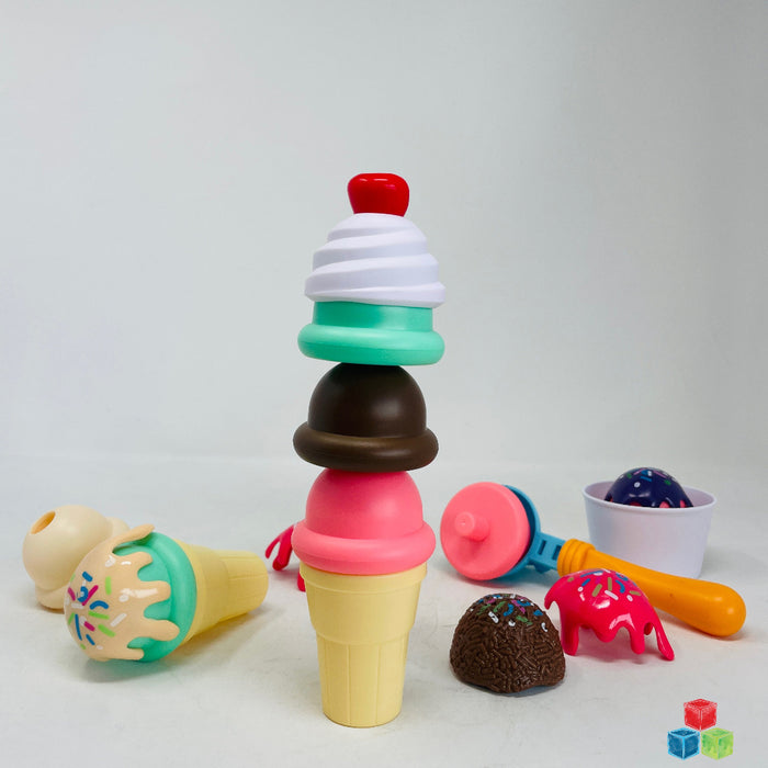 Open Ended Scoop And Serve Icecream Shop Set (20 Pieces)-Pretend Play-Open Ended-Toycra