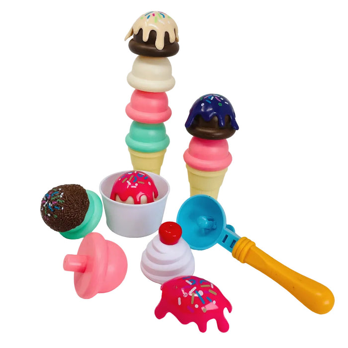 Open Ended Scoop And Serve Icecream Shop Set (20 Pieces)-Pretend Play-Open Ended-Toycra