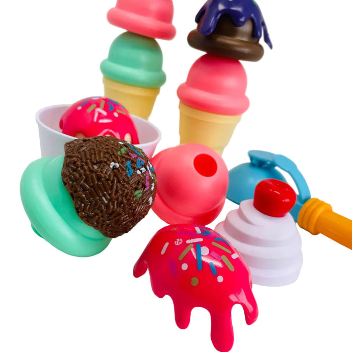 Open Ended Scoop And Serve Icecream Shop Set (20 Pieces)-Pretend Play-Open Ended-Toycra