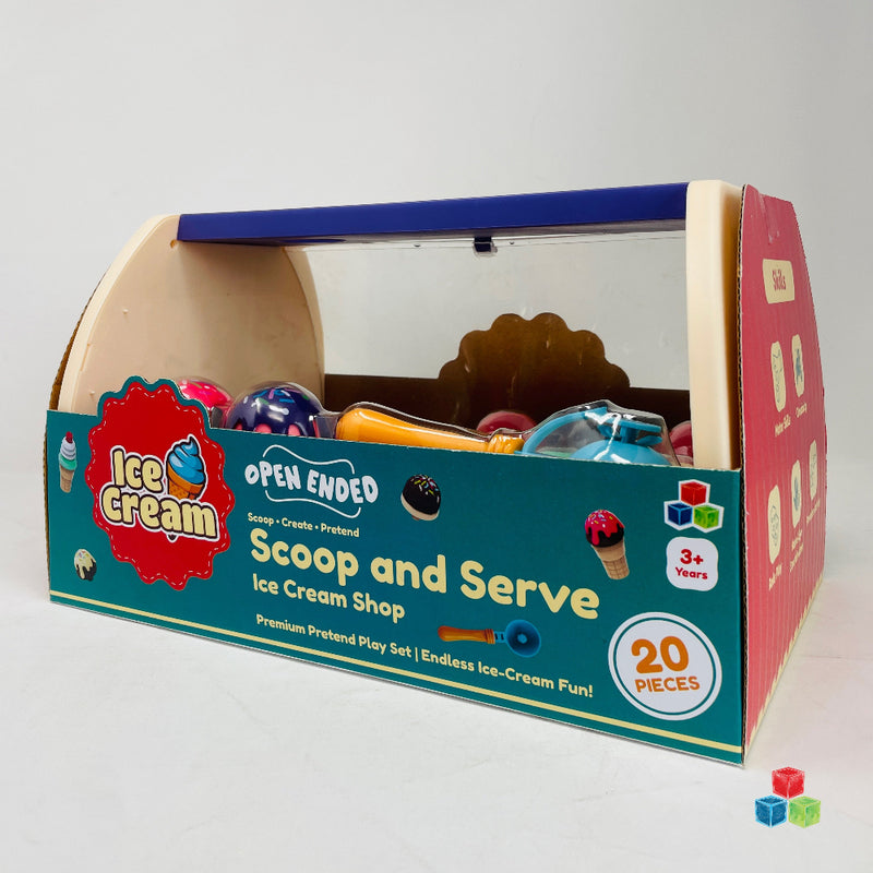 Open Ended Scoop And Serve Icecream Shop Set (20 Pieces)