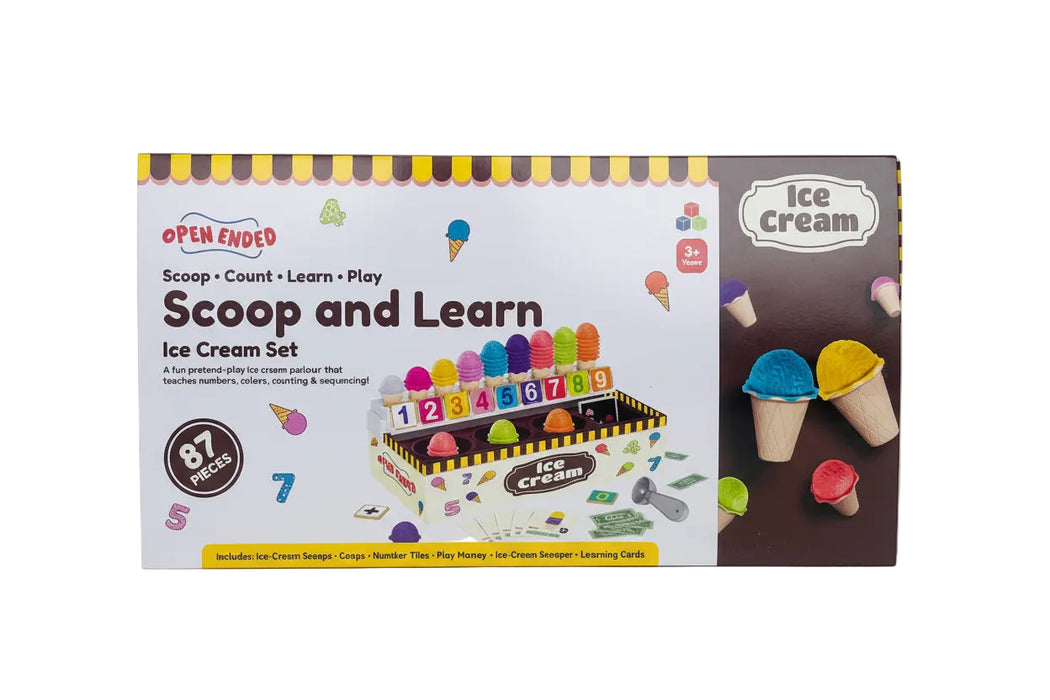 Open Ended Scoop and Learn Ice Cream Set-Pretend Play-Open Ended-Toycra