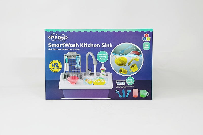 Open Ended Smart Wash Kitchen Sink (Automatic Running Water + Colour Changing Utensils)