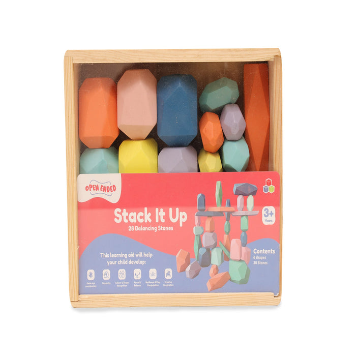 Open Ended Stack It Up - 28 pcs Balancing Stones-Motor Skills-Open Ended-Toycra