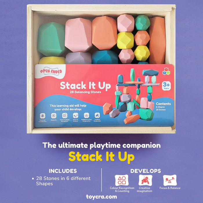 Open Ended Stack It Up - 28 pcs Balancing Stones — Toycra