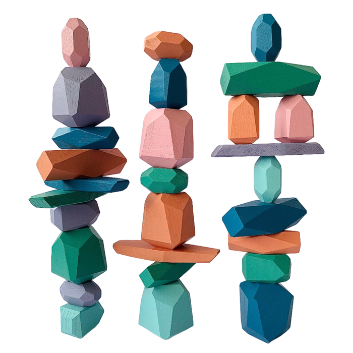 Open Ended Stack It Up - 28 pcs Balancing Stones-Motor Skills-Open Ended-Toycra