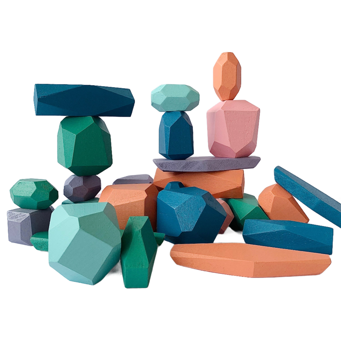 Open Ended Stack It Up - 28 pcs Balancing Stones-Motor Skills-Open Ended-Toycra