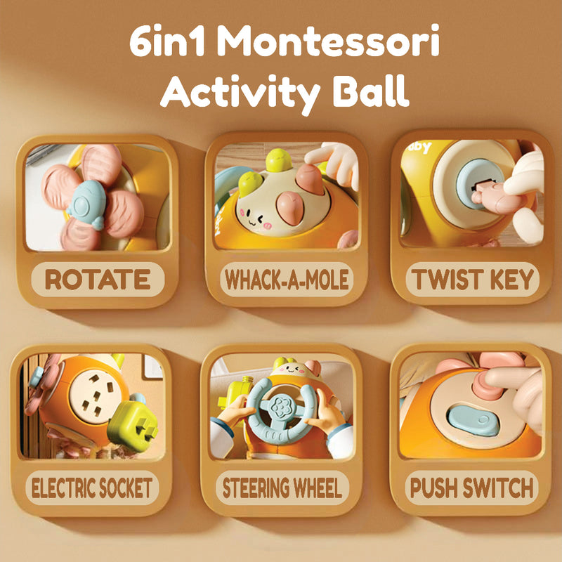Open Ended Tinker Ball 6 in 1 Montessori Activity Ball