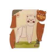 Open Ended Toddler's First 6 In 1 Puzzle - Animals (6 puzzles, 27 pcs)
