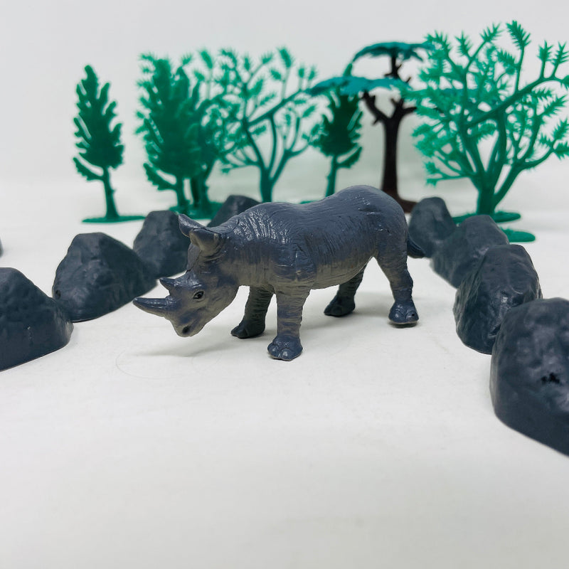 Open Ended Wild Animals Playset - 30 Pcs