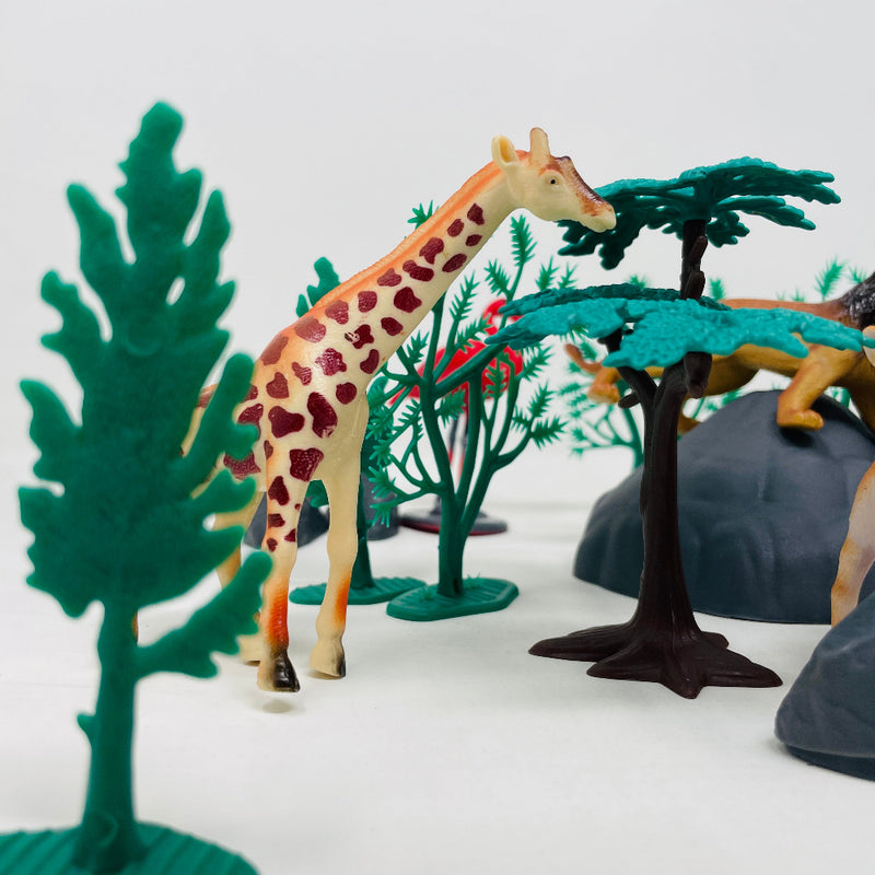 Open Ended Wild Animals Playset - 30 Pcs