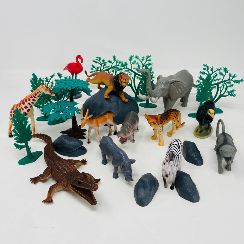 Open Ended Wild Animals Playset - 30 Pcs