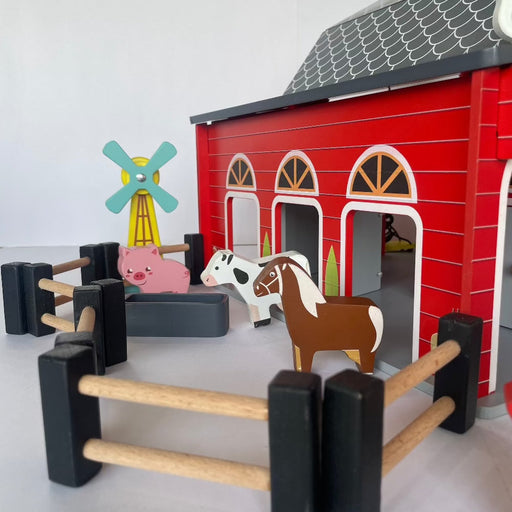 Open Ended Wooden Animals Barn-Pretend Play-Open Ended-Toycra