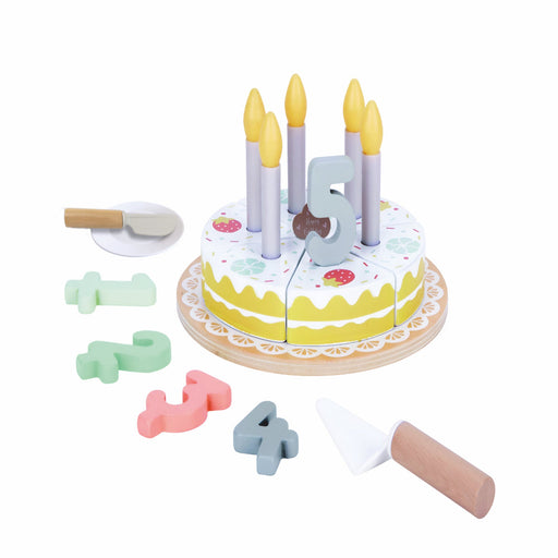 Open Ended Wooden Birthday Cake Set-Pretend Play-Open Ended-Toycra