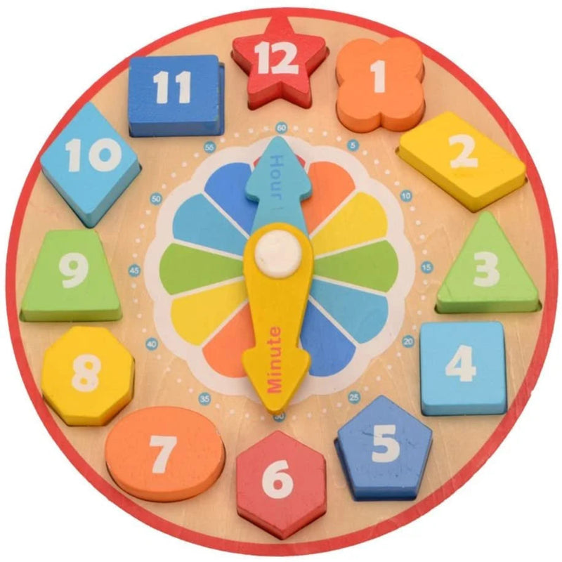 Open Ended Wooden Clock Learning Kit