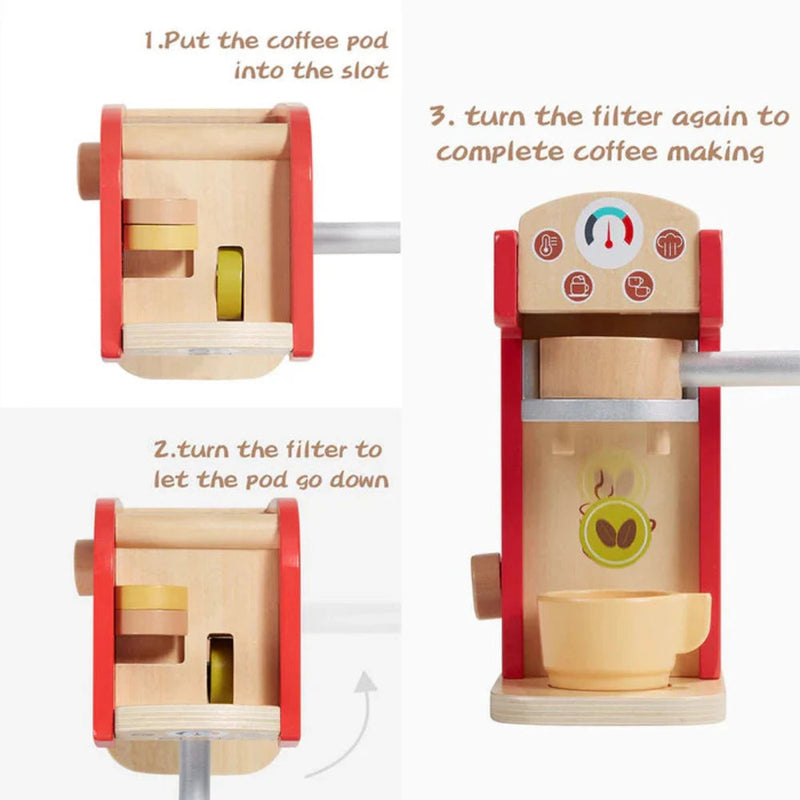 Open Ended Wooden Coffee Set
