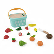 Open Ended Wooden Cutting Fruits Basket Set