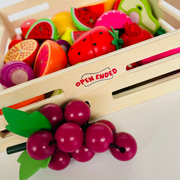 Open Ended Wooden Cutting Set 2- Fruits & Veggies (7 pcs set)
