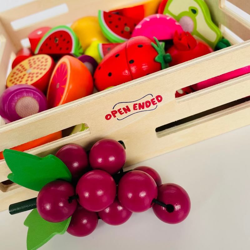 Open Ended Wooden Cutting Set 2- Fruits & Veggies (7 pcs set)