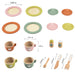 Open Ended Wooden Dinnerware Set - 26 Pcs-Pretend Play-Open Ended-Toycra