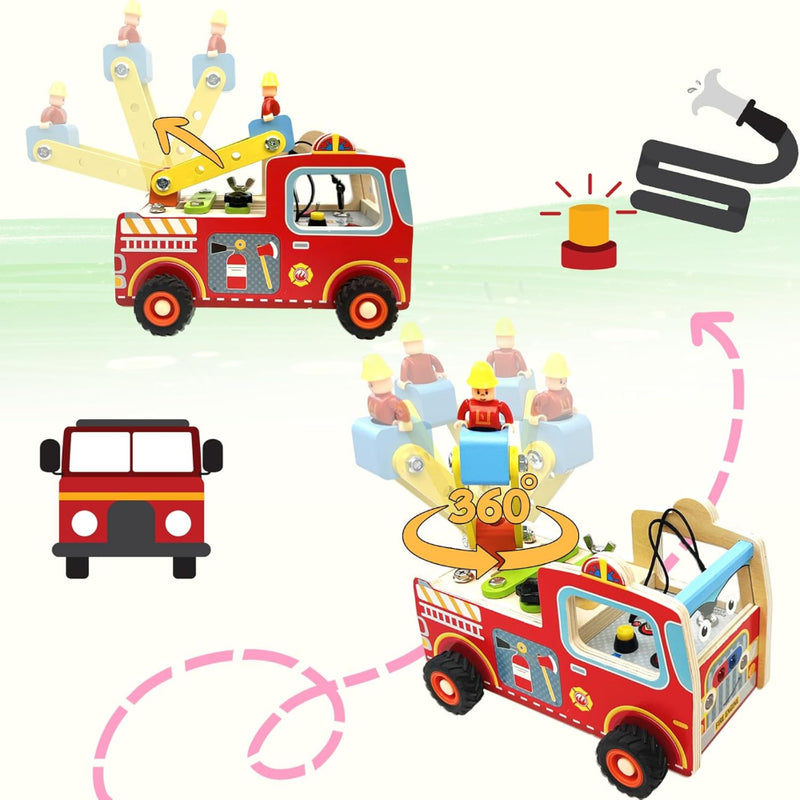 Open Ended Wooden Fire Truck