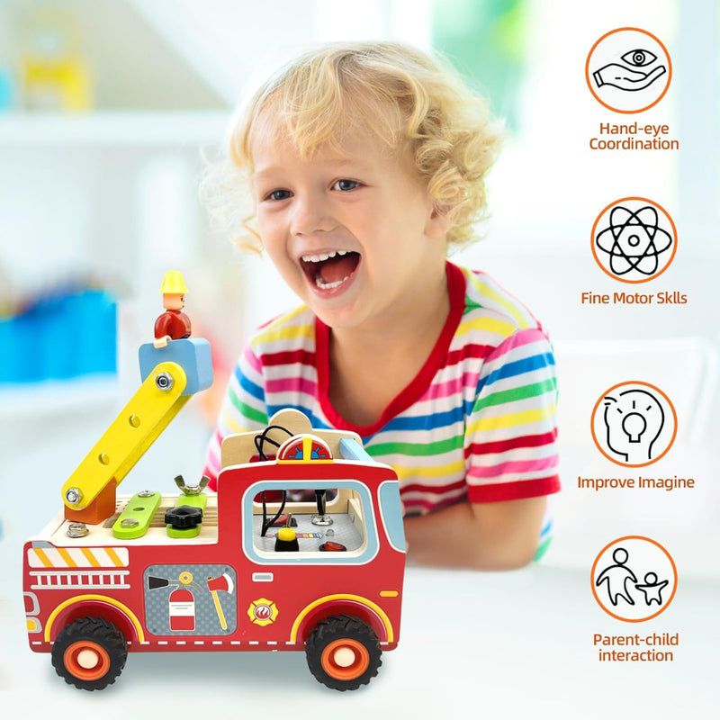 Open Ended Wooden Fire Truck
