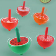 Open Ended Wooden Fruit Themed Tops ( Set Of 6)