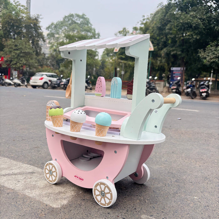 Open Ended Wooden Ice Cream Cart-Pretend Play-Open Ended-Toycra