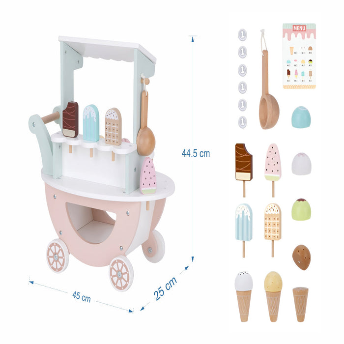 Open Ended Wooden Ice Cream Cart-Pretend Play-Open Ended-Toycra