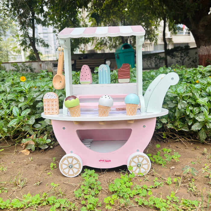 Open Ended Wooden Ice Cream Cart-Pretend Play-Open Ended-Toycra