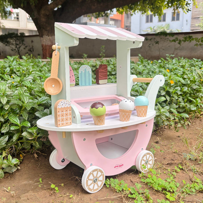 Open Ended Wooden Ice Cream Cart-Pretend Play-Open Ended-Toycra