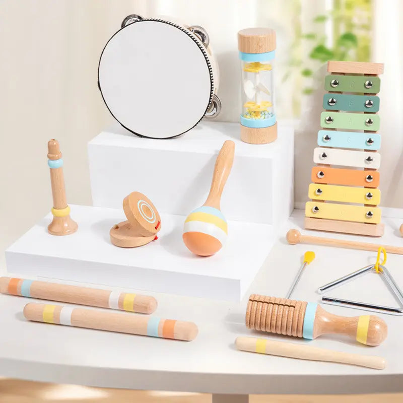 Open Ended Wooden Percussion Musical Instruments Set