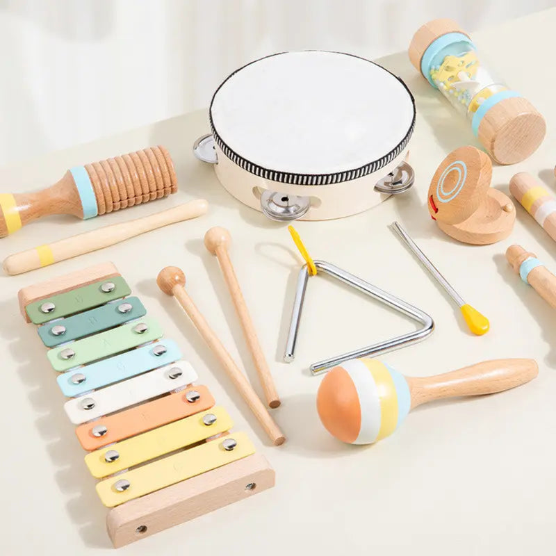 Open Ended Wooden Percussion Musical Instruments Set