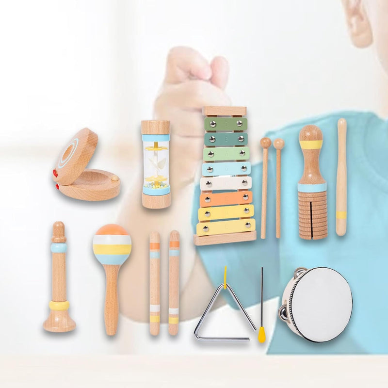 Open Ended Wooden Percussion Musical Instruments Set