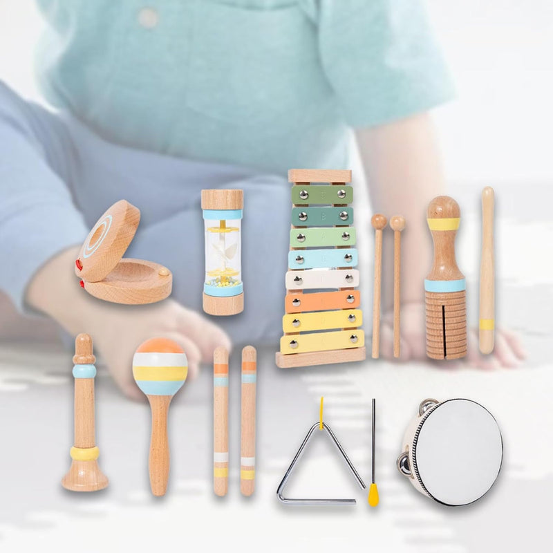 Open Ended Wooden Percussion Musical Instruments Set