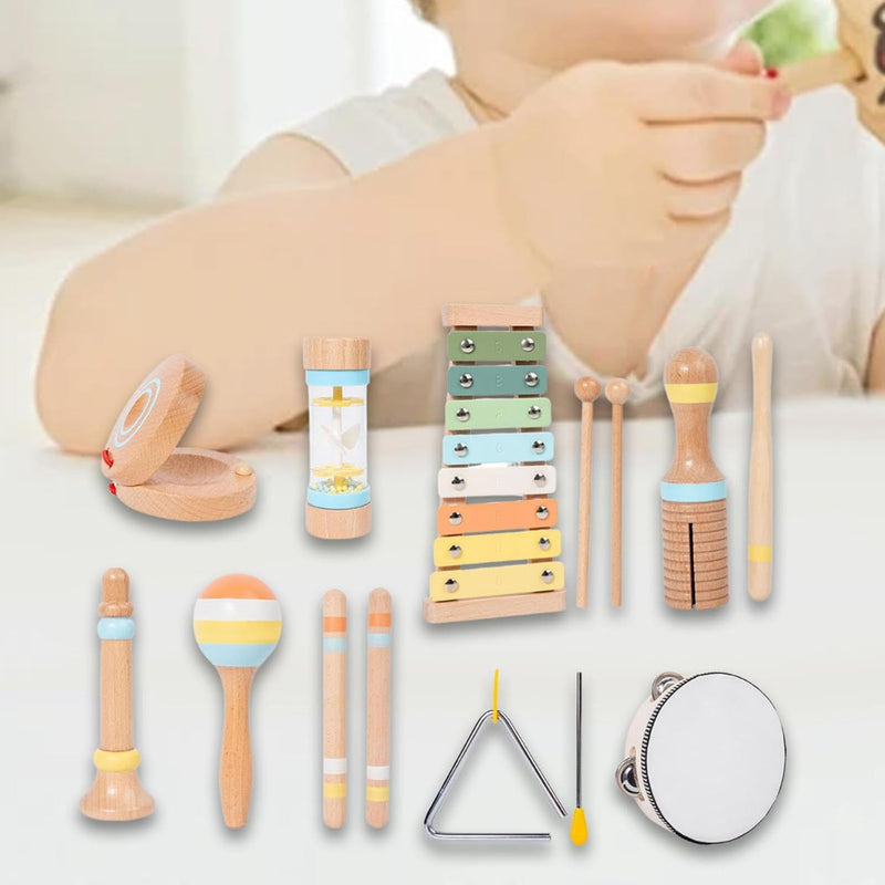 Open Ended Wooden Percussion Musical Instruments Set