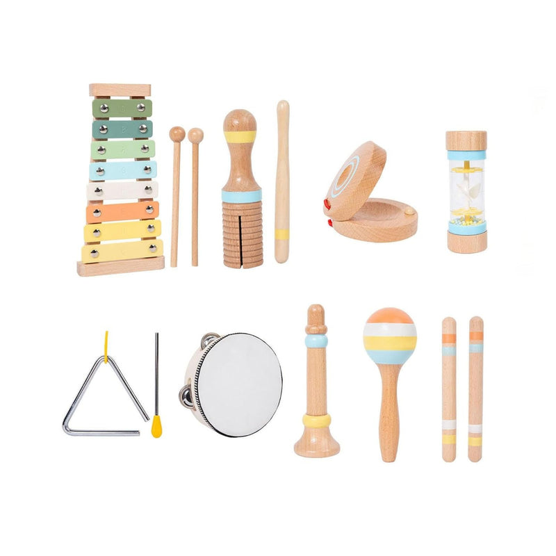 Open Ended Wooden Percussion Musical Instruments Set
