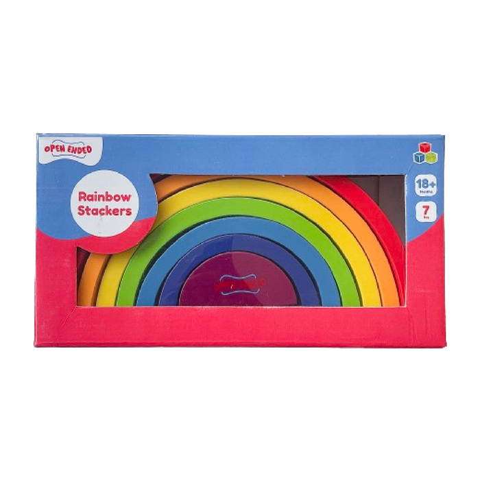 Open Ended Wooden Rainbow Stacker 7 Piece-Preschool Toys-Open Ended-Toycra