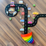 Open Ended Wooden Rainbow Stacker 7 Pieces-Preschool Toys-Open Ended-Toycra