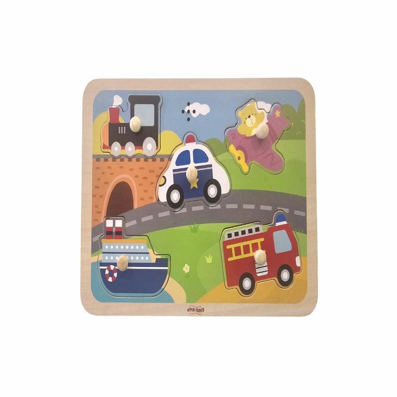 Open Ended Wooden Sound Puzzle - Vehicle