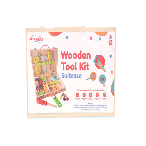 Open Ended Wooden Toolkit Suitcase-Pretend Play-Open Ended-Toycra