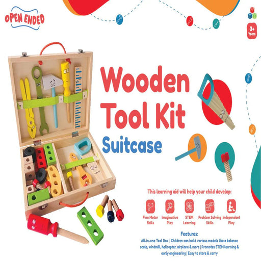 Open Ended Wooden Toolkit Suitcase